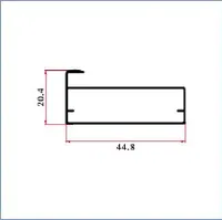 FW-204B — Glass door frame profiles
