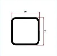 FWL001E — Square aluminium tubes