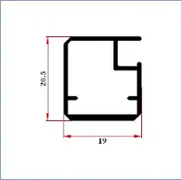 FWS-117 — Glass door frame profiles