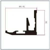JS-GL032B — Glass door frame profiles