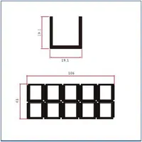 SK-GF-067-1 — Square aluminium tubes